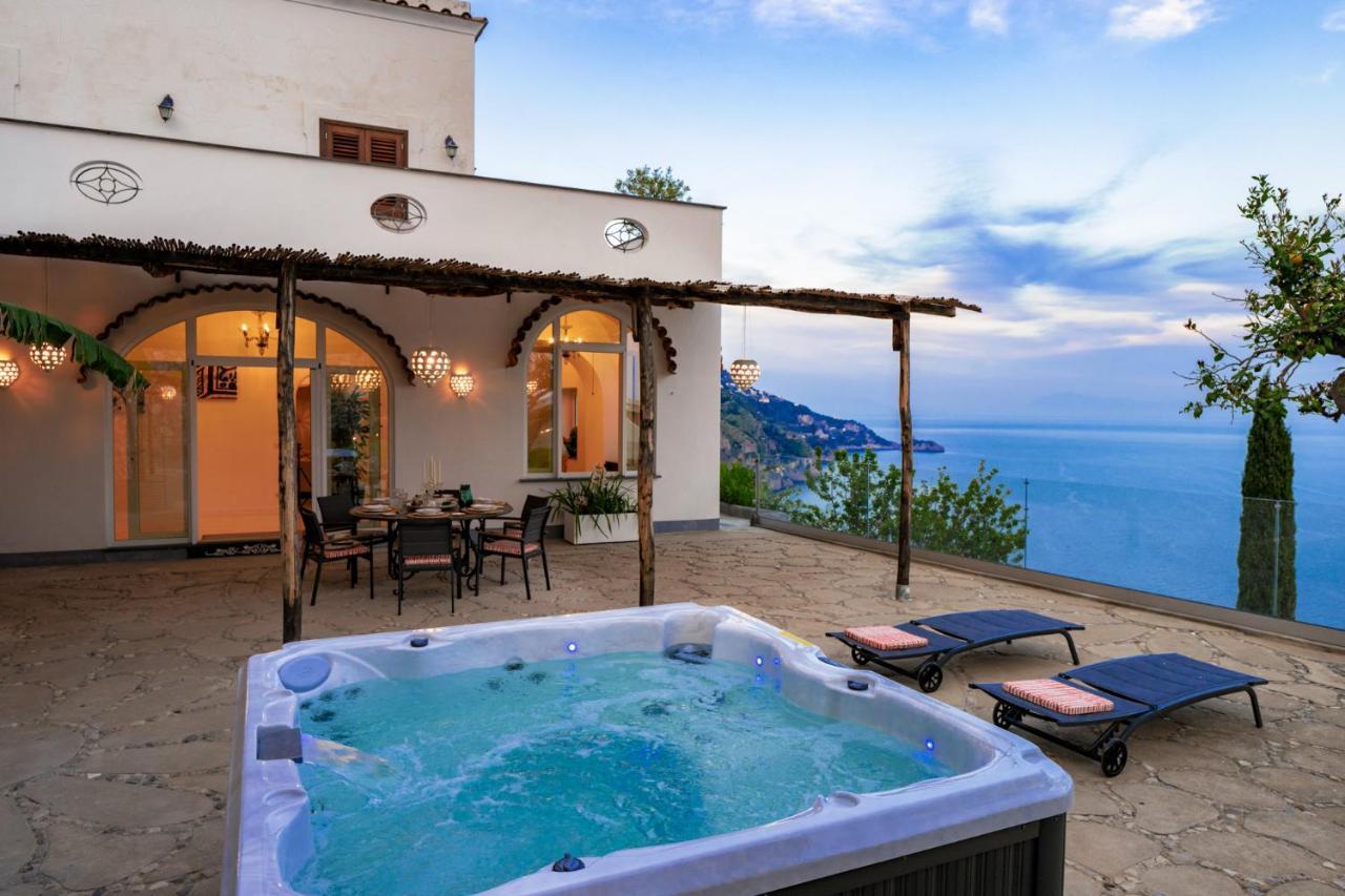 Villa Mimina - Exclusive Villa With Garden, Jacuzzi And Sea View Praiano Eksteriør billede