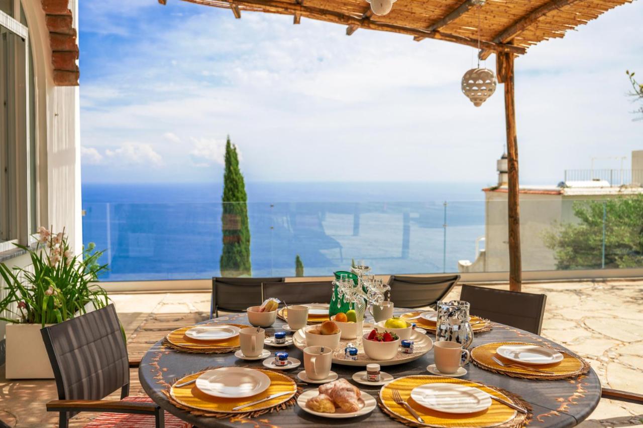 Villa Mimina - Exclusive Villa With Garden, Jacuzzi And Sea View Praiano Eksteriør billede